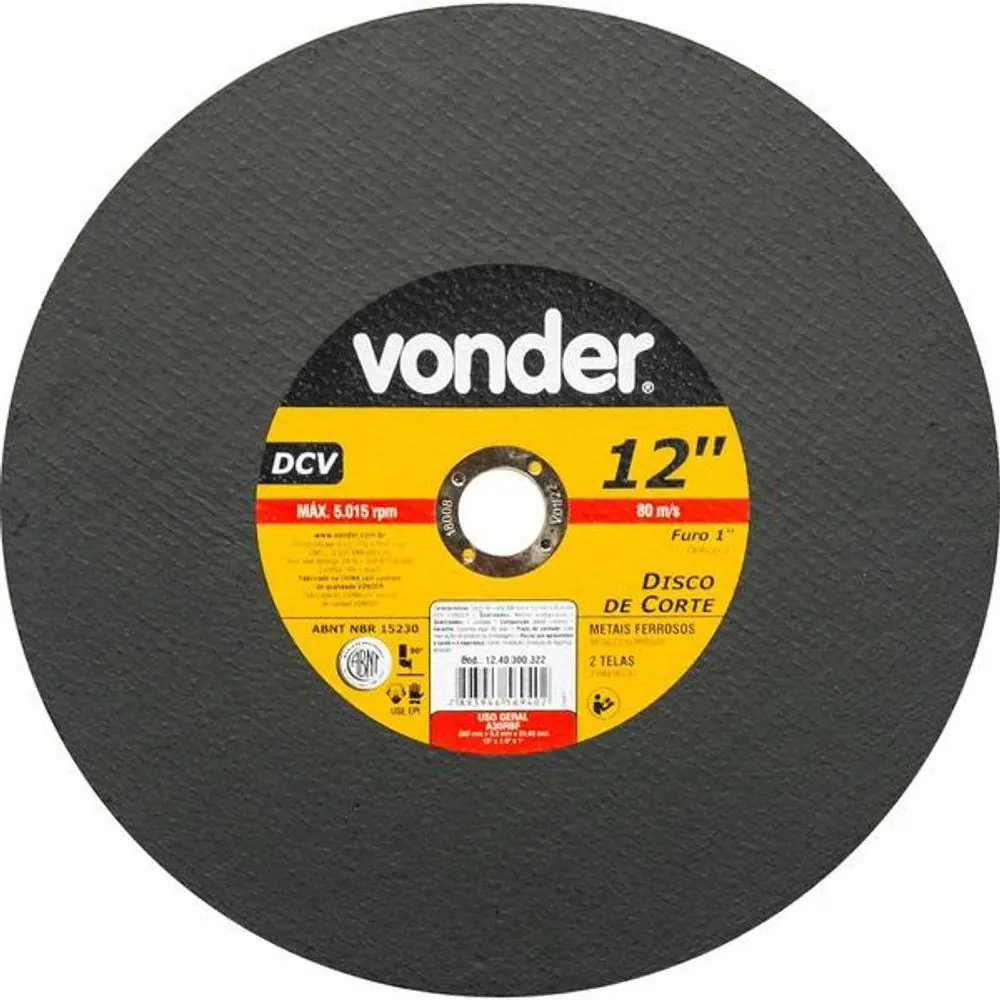 Disco De Corte 300,0x3,2x25,4 Dcv - Vonder
