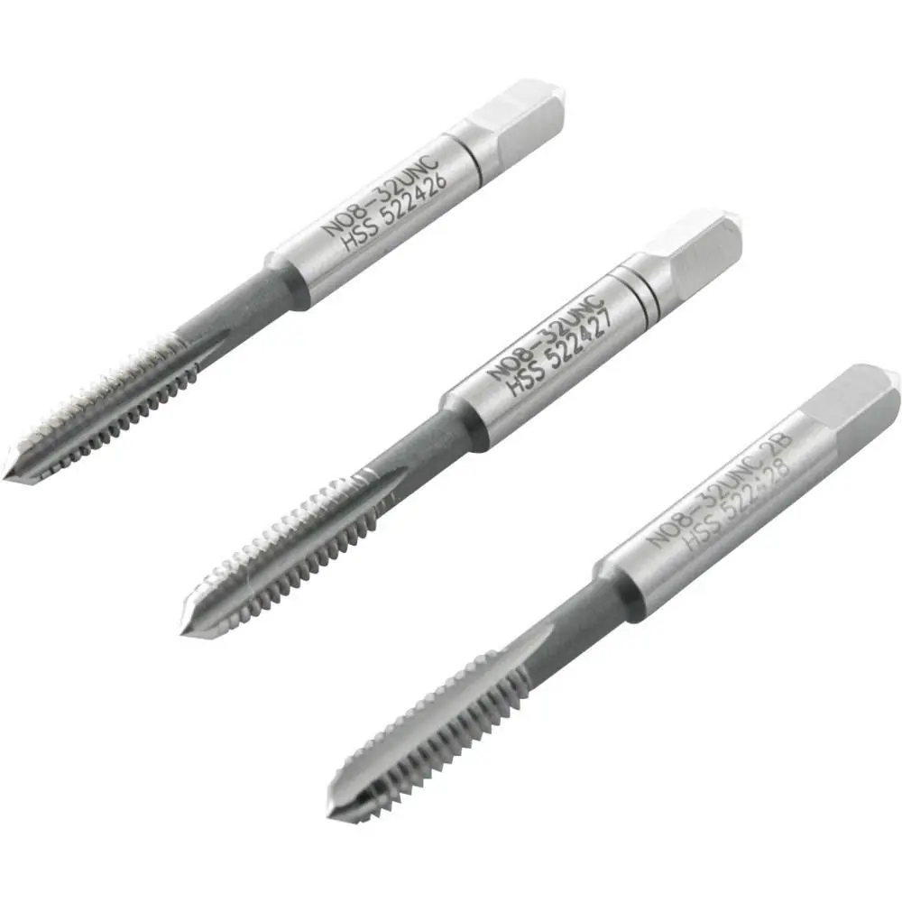 Macho Manual Aço Rápido Nº 8 5/32 Unc Jogo C/ 3 Pçs Vonder