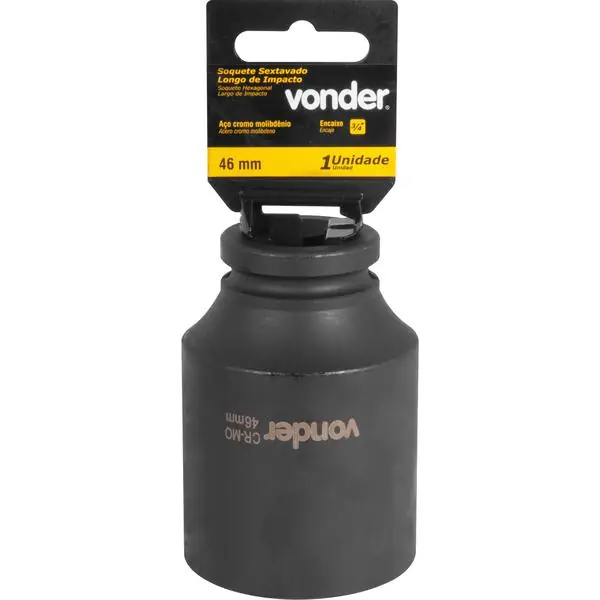 Soquete Sextavado Impacto Longo Enc 3/4" 46mm Vonder
