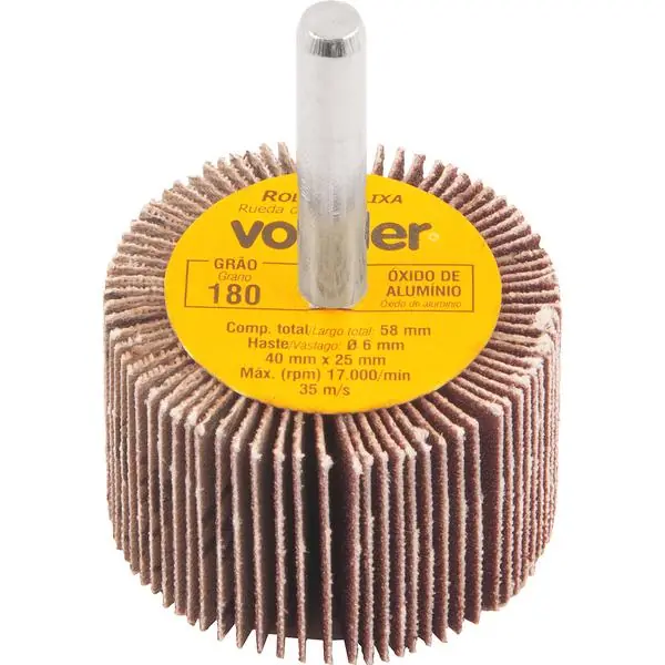Roda De Lixa 40x25mm Com Haste G180 - Vonder