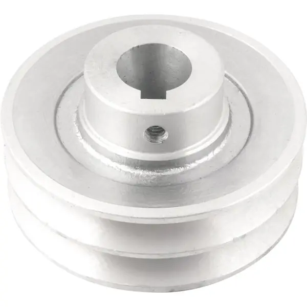 Polia Alumínio 2 Canais Perfil A 100mm Com Furo 24mm Vonder