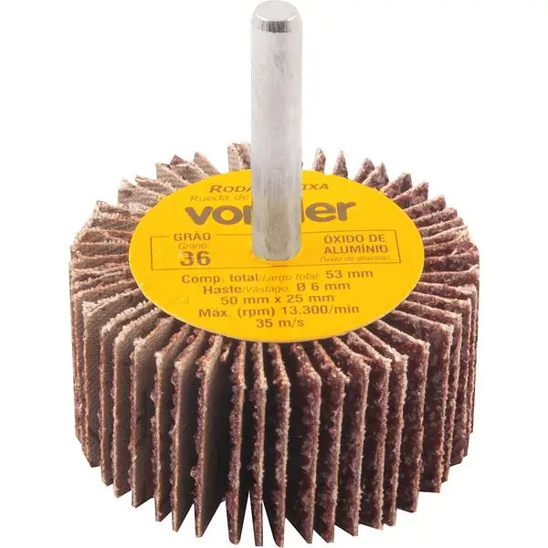 Roda De Lixa 50x25mm Com Haste G36 - Vonder