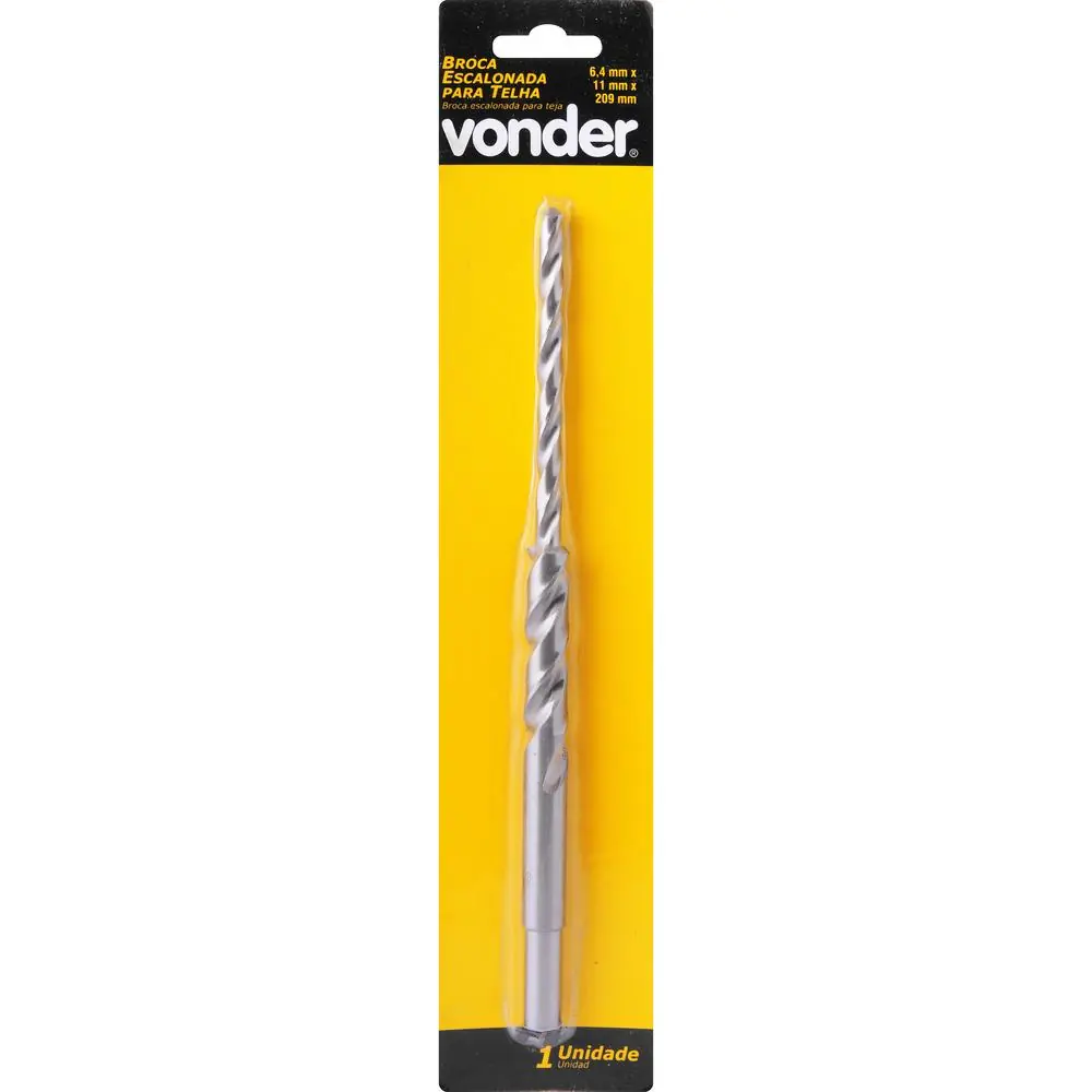 Broca Escalonada Para Telha 6,4x11x209 Mm Vonder