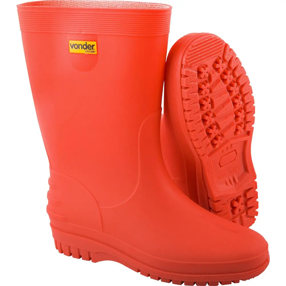 Bota Vermelha Pvc Com Forro 40/41 Vonder
