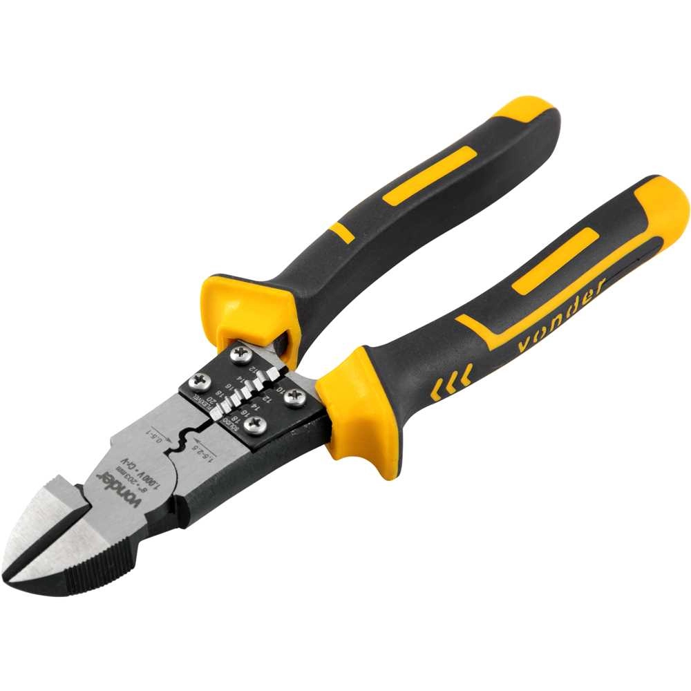 Alicate Corte Diagonal 8" Para Eletricista Multifunção Com Isolação Até 1.000v Vonder