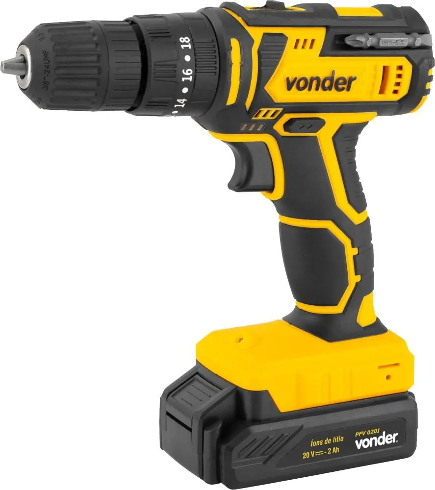 Parafusadeira/furadeira Com Impacto A Bateria 20 V Pfv 078 Vonder
