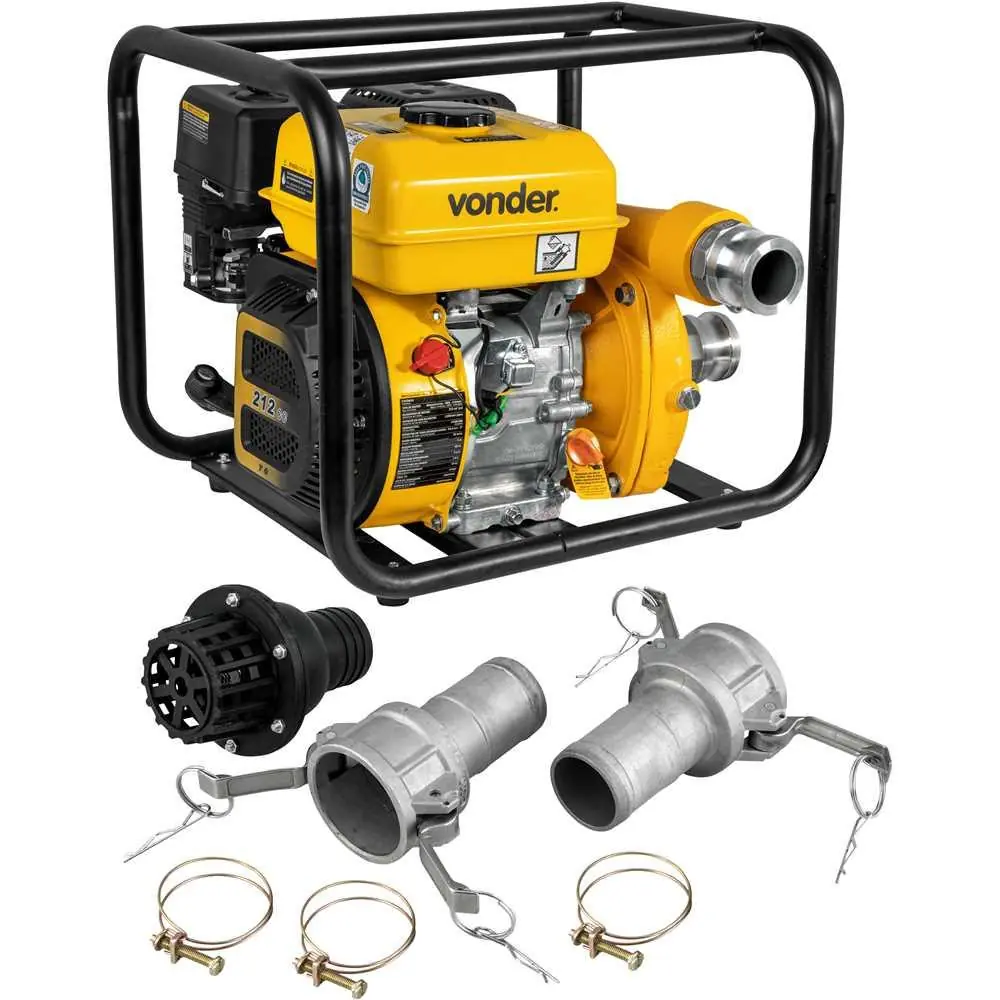 Motobomba Gasolina 2 7cv/hp Alta Pressão Partida Manual Vonder