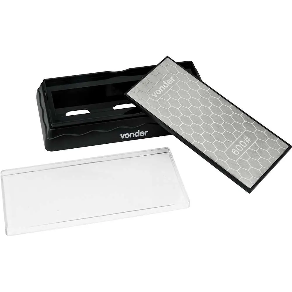 Pedra Para Afiar Diamantada Base De 7" Dupla Face G600/1200 Vonder
