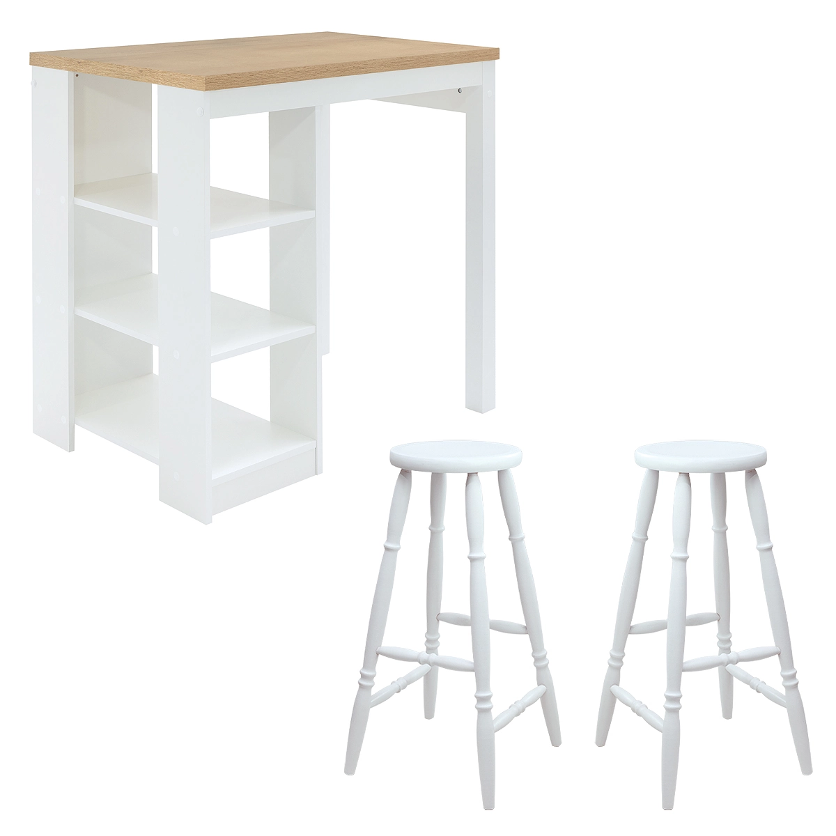 Bancada Cozinha Gourmet Ditália Com 2 Banquetas Cd-1022