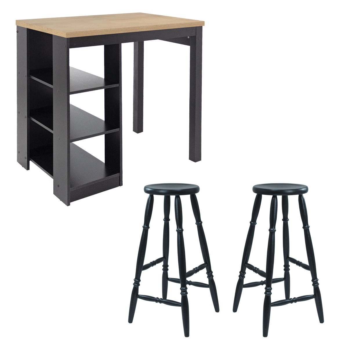 Bancada Cozinha Gourmet Ditália Com 2 Banquetas Cd-1022