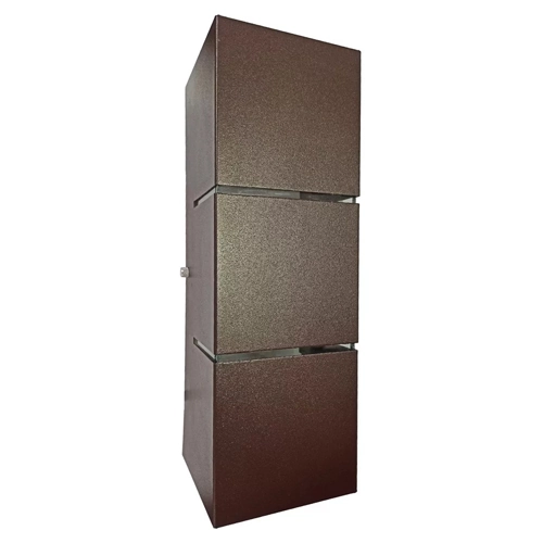 Arandela 2 Focos C/ Frisos E Fachos 30cm Externa E Interna Marrom