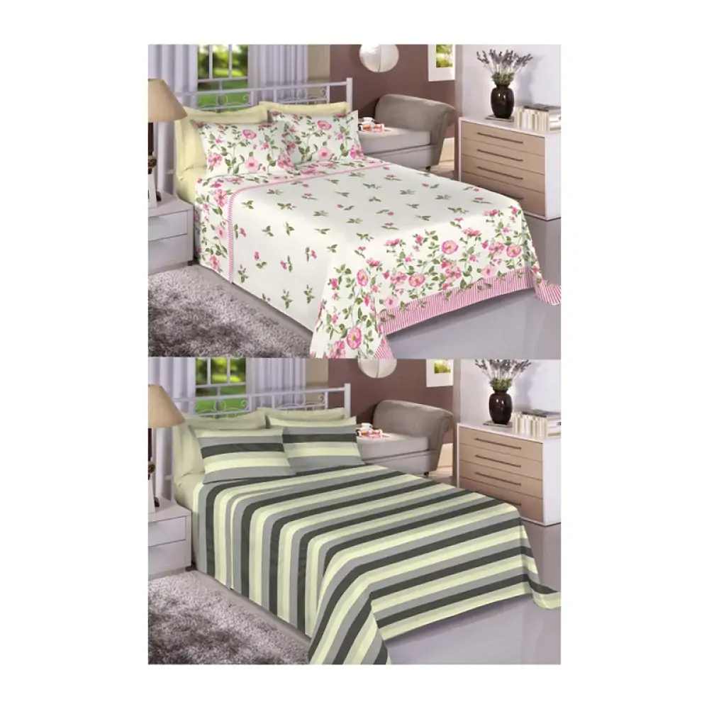 Jogo De Cama Premium Plus Casal Duplo 4pcs