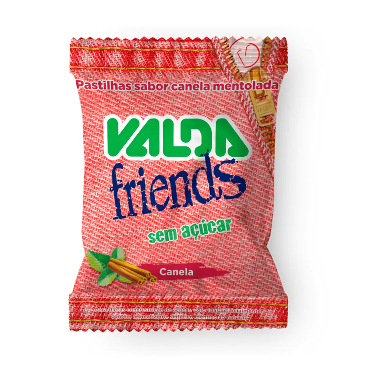 Pastilha Valda Friends Sem Açúcar Sabor Canela 25g