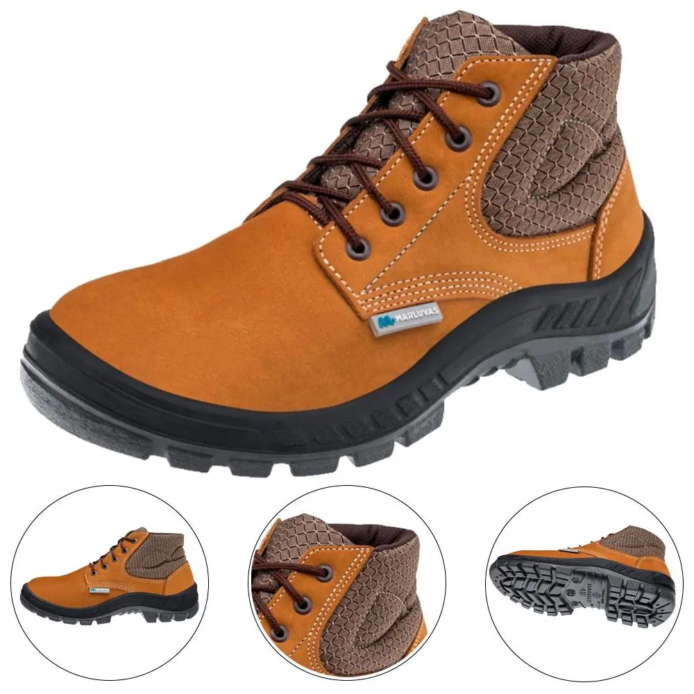 Bota Botina De Segurança Bico Pvc Cano Baixo 50b26 Cb Bp Nub Castor Marluvas