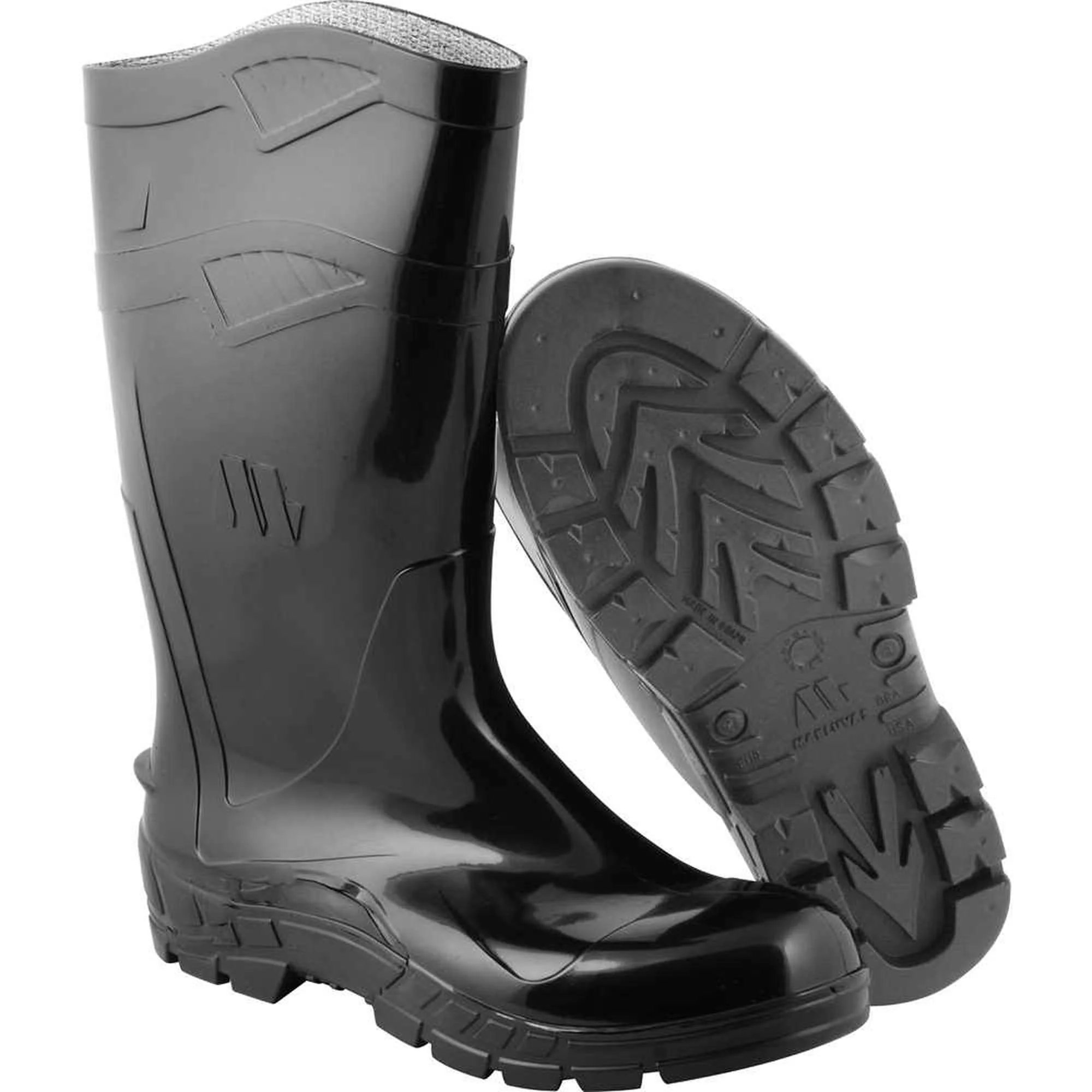 Bota De Pvc Marluvas All Work Cano Alto Com Forro Preta Nº 43