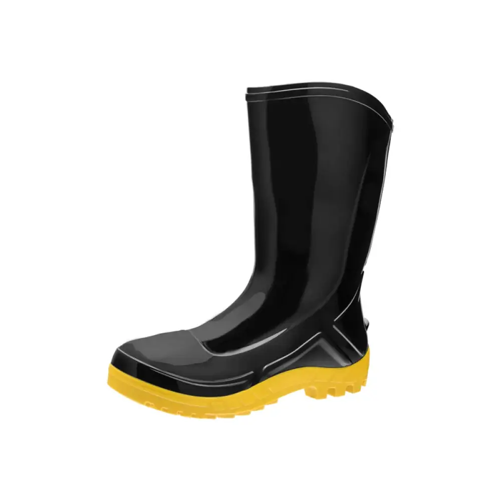 Marluvas Bota Pvc Preta Com Solado Amarelo Linha Vulcaflex Tam 39