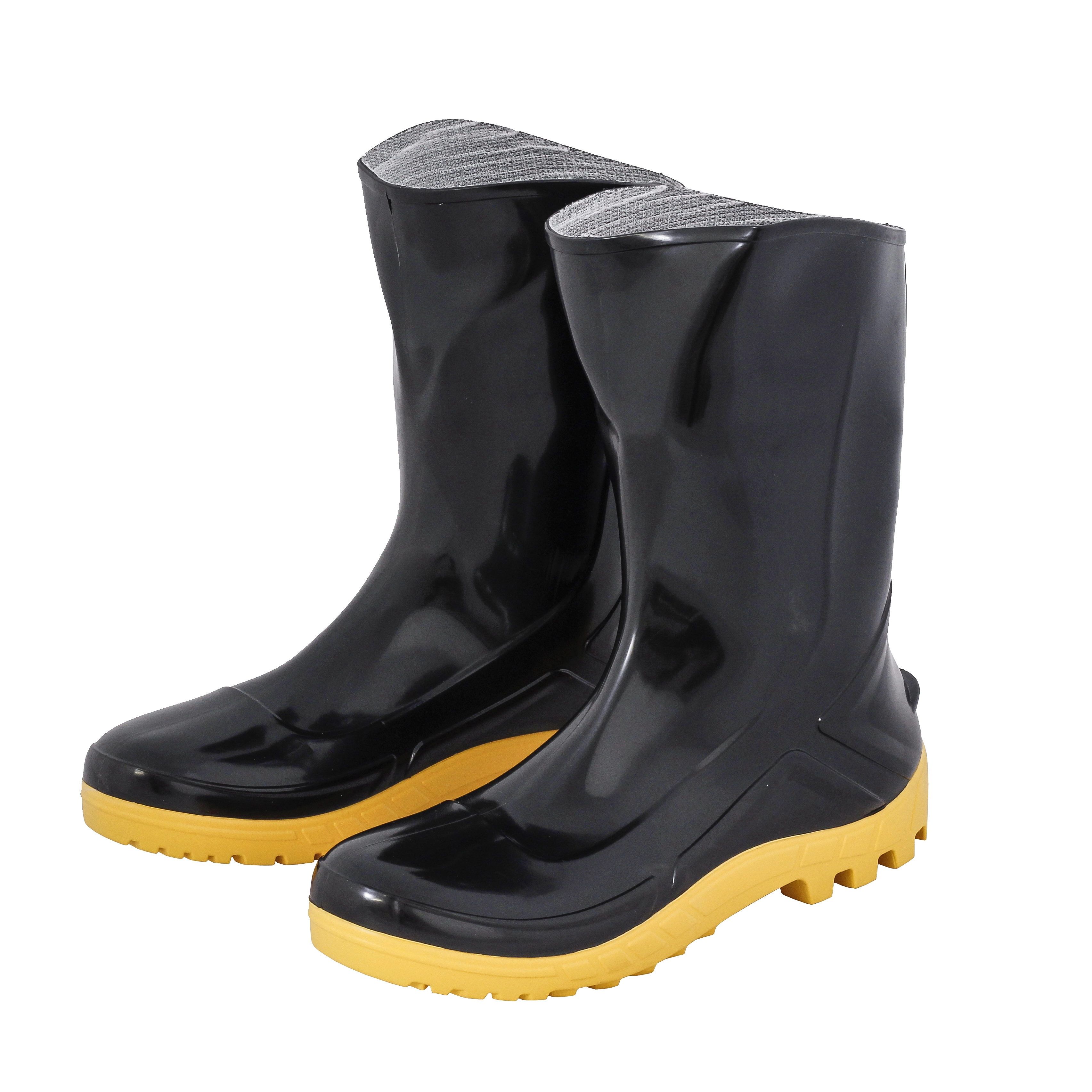 Bota Impermeável PVC Com Forro Nº45 Cano Médio Preto Marluvas