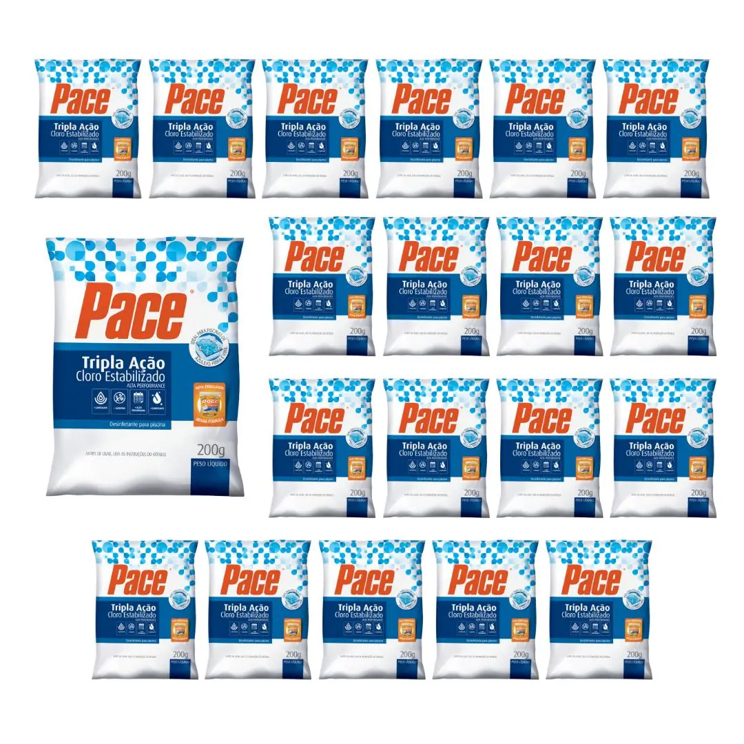 Kit 20 Pastilhas Pace Tripla Ação Hth 200g Para Piscinas