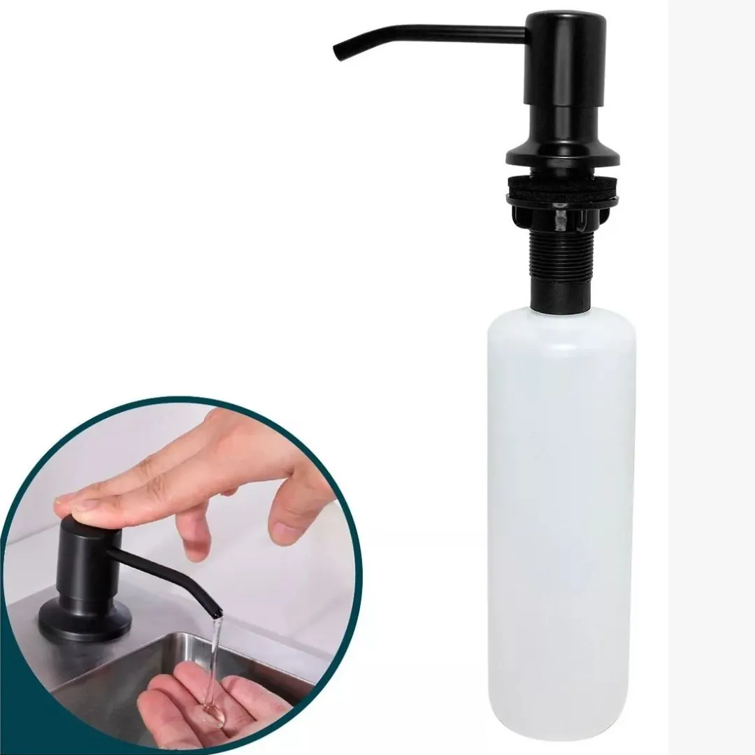 Dispenser Dosador De Detergente Petróleo Escovado 350 ml