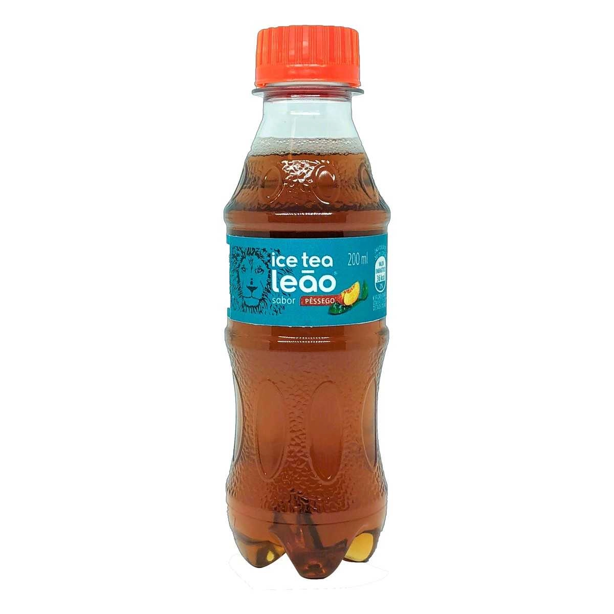 Chá Preto Ice Tea Pêssego Leão Garrafa 200ml