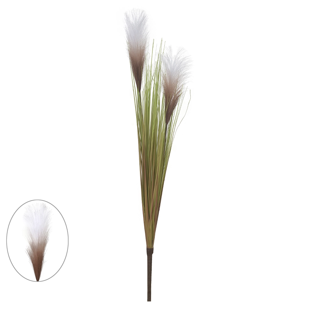 Complemento Capim Pluma X2 75cm Verde Outono 42802003 Flor Arte