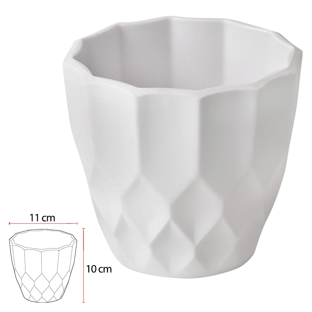 Vaso P/planta Branco 10cm Florarte Dea De