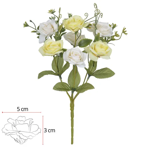 B Rosa X7 Amarelo Outono Creme 30cm
