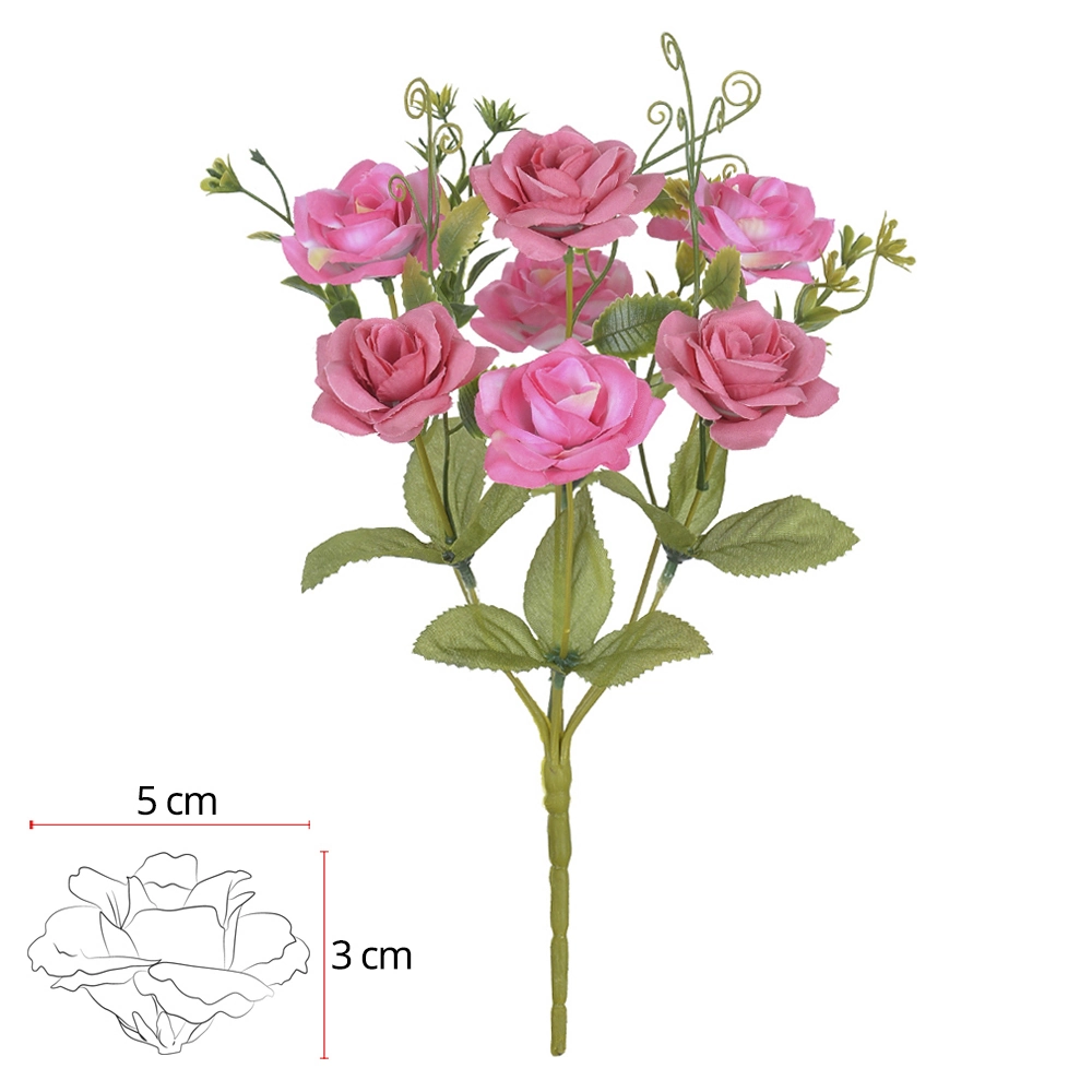 Flor Botao Rosa Outono Unidade