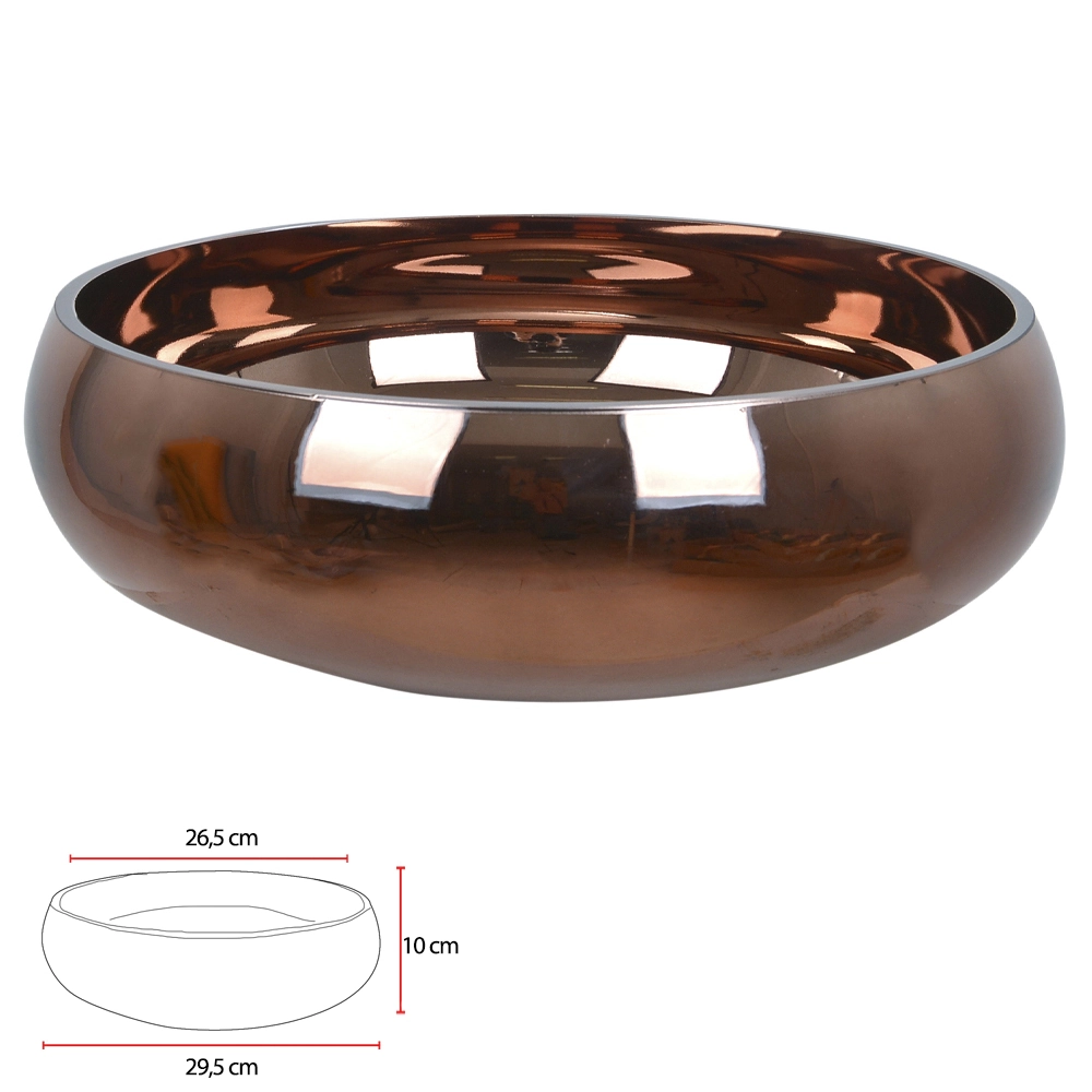 Vaso Vidro 0.5cm 10cm Cobre 42172001 Flor Arte