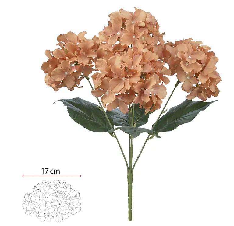 Buque Hortensia X5 Lr 50cm 42208005 Flor Arte