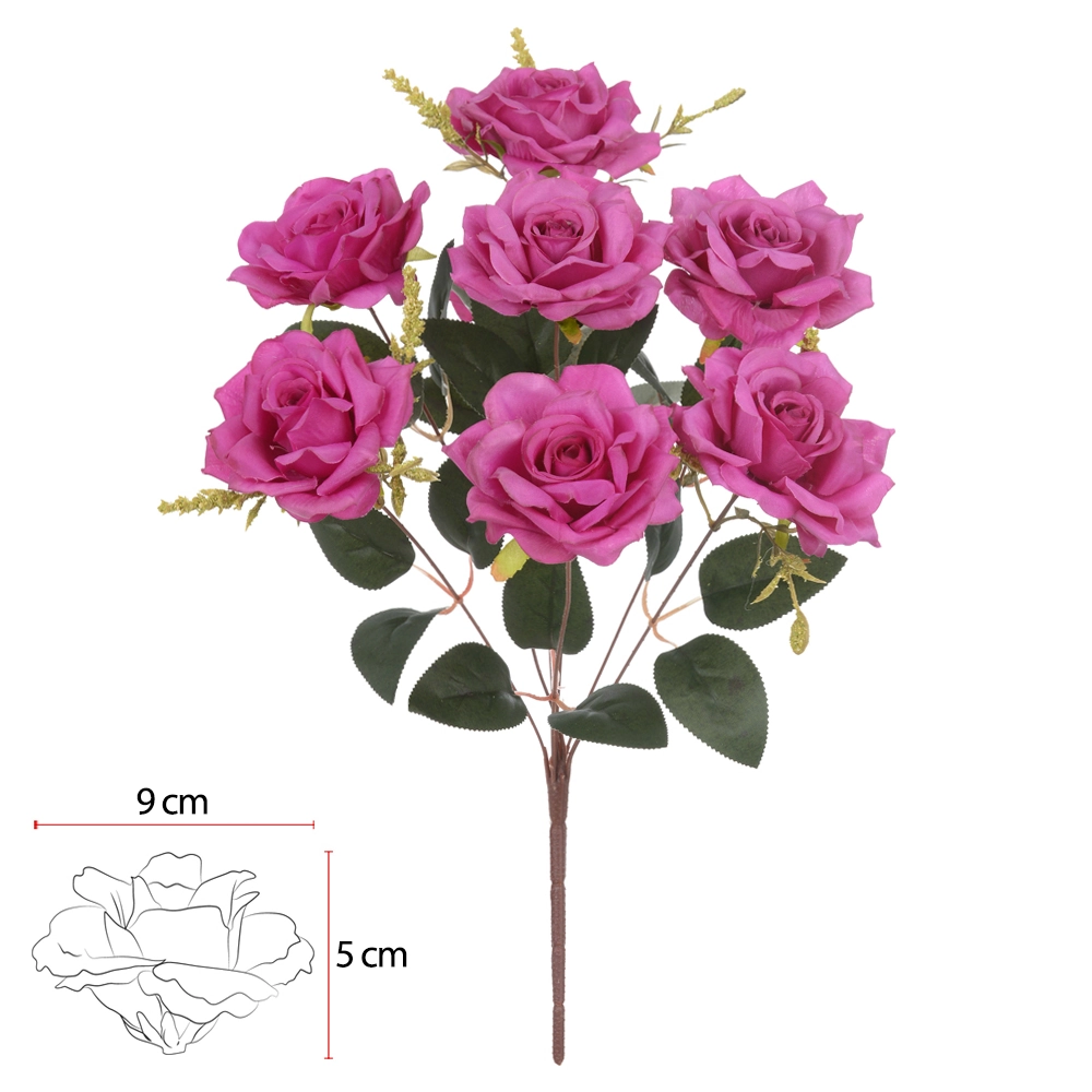 Buque Rosa Outono Antigo X8 45cm 42231008 Dea