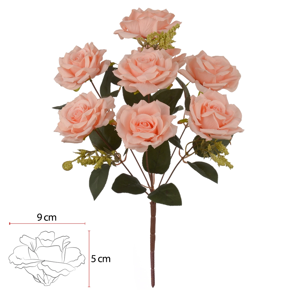 Buque Rosa Salmon Outono X8 45cm 42231010 Dea