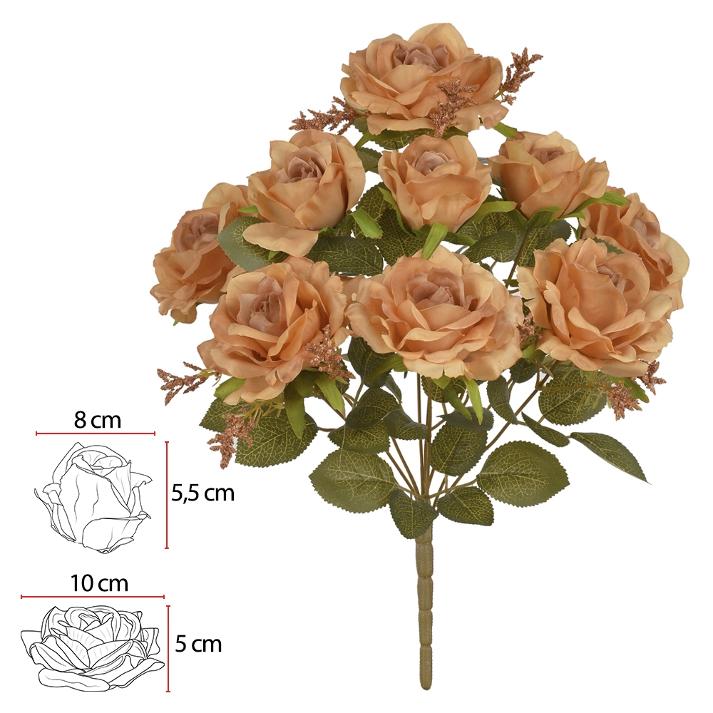 Buque Rs Diana X9 Cha Outono 40cm 42349006 Flor Arte