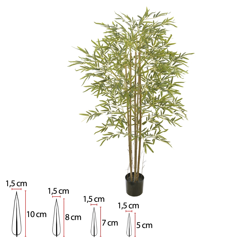 Arvore Bamboo Real Toque X1800 1.5m Verde 42923001 Flor Arte