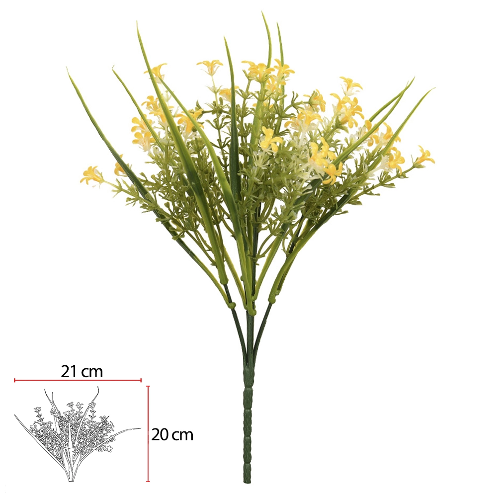 F.mini Flor Plastico X35 Amarelo 30cm Florarte Vol. 7