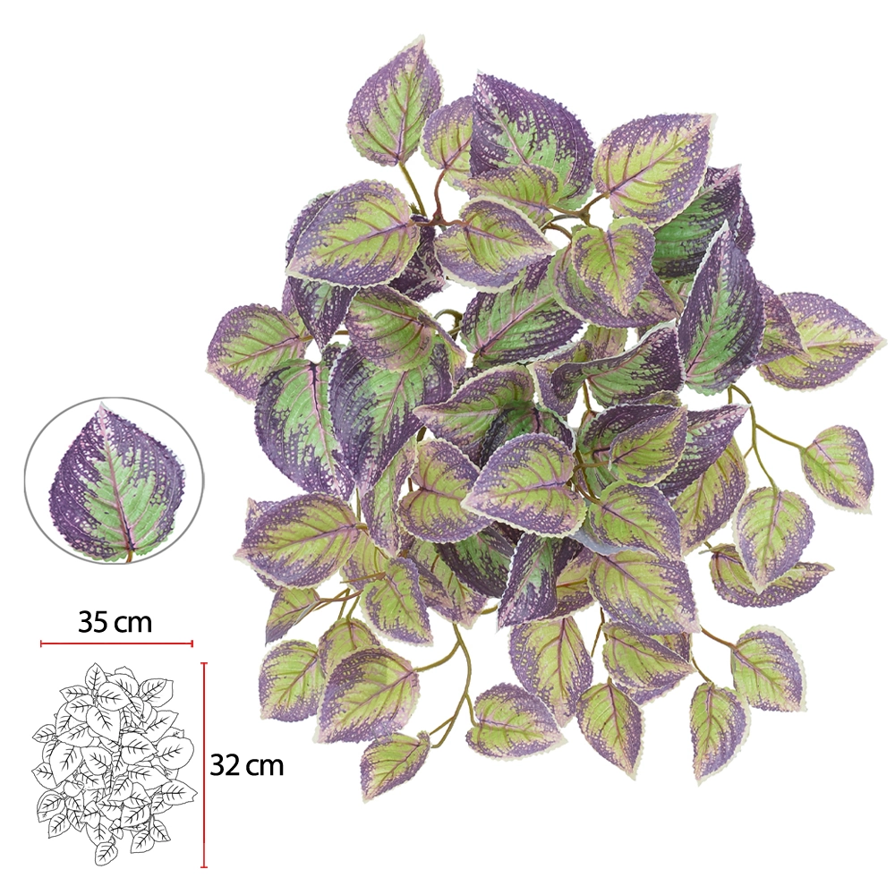 F Coleis Toque Pendurar Uv Purpura Verde X75 42978002 Flor Arte