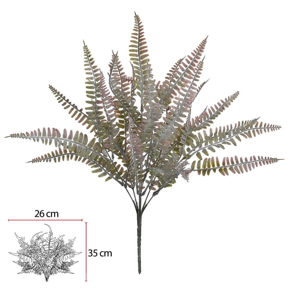 Folhagem Samambaia Powder Verde Outono X35 47cm 42194003 Dea