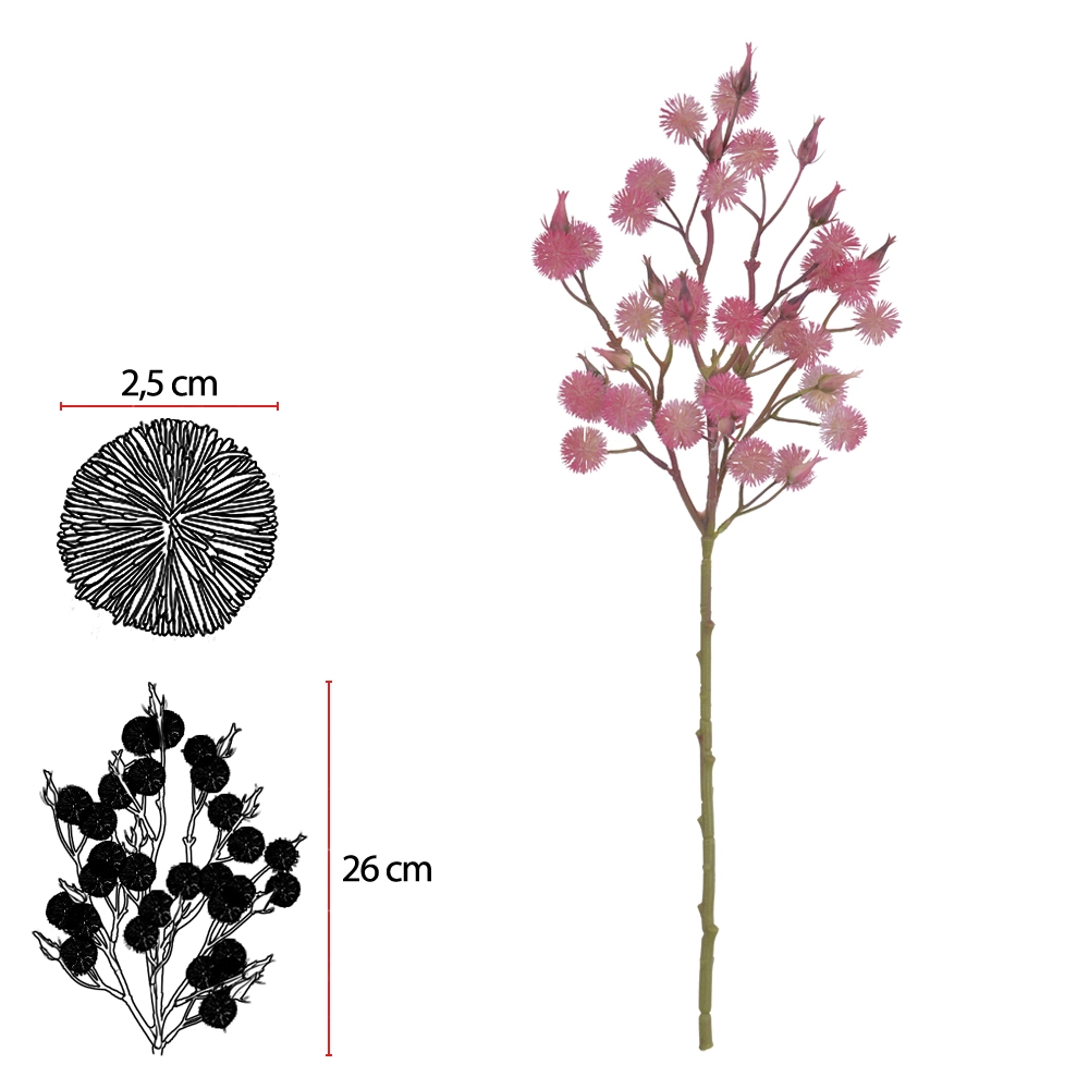Complemento Mamona Rosa X30 57cm 43195004 Dea
