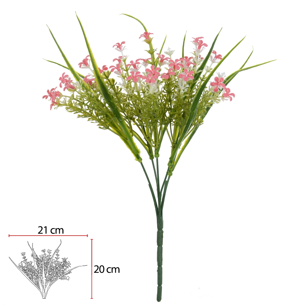 Flor Artificial Folha Mini Flor X35 Cor Rosa Florarte