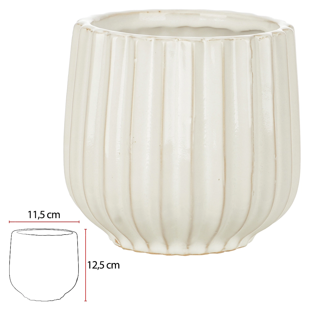 Vaso Ceramica Branco 12.5cm 42836003 Dea