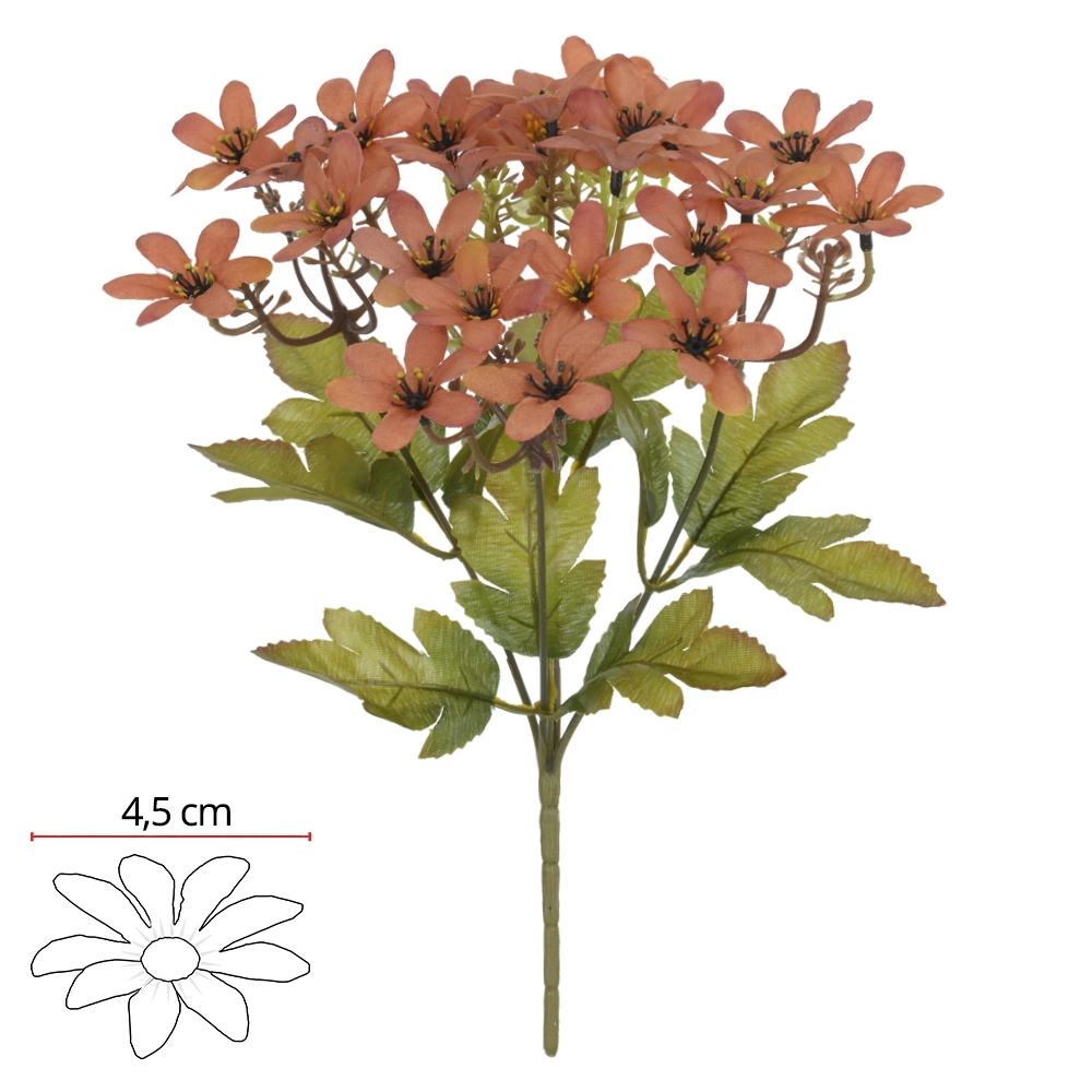 Buque Margarida X25 29cm Ocre Outono 42232011 Flor Arte