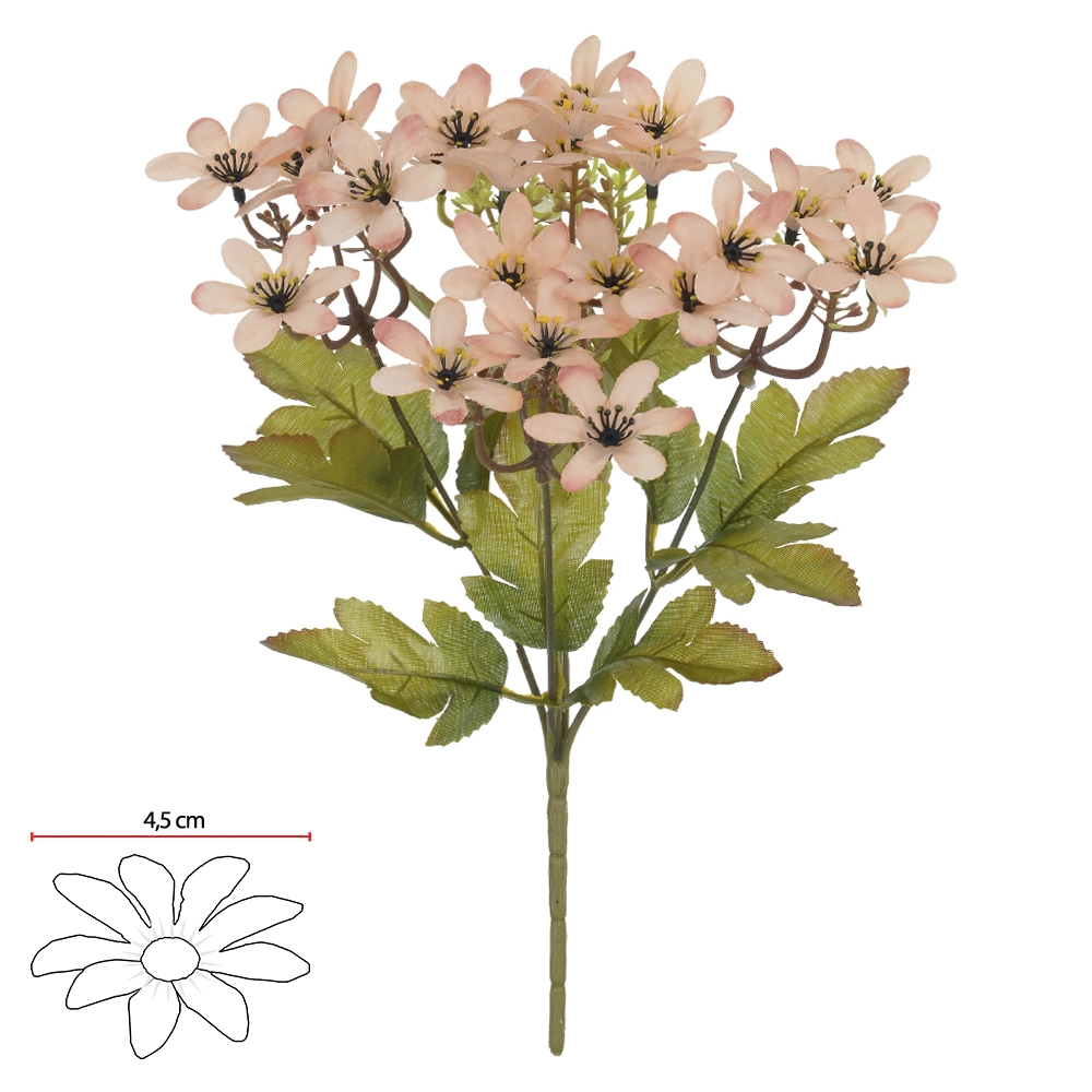 Buque Margarida X25 29cm Rosa Antigo Outono 42232012 Flor Arte