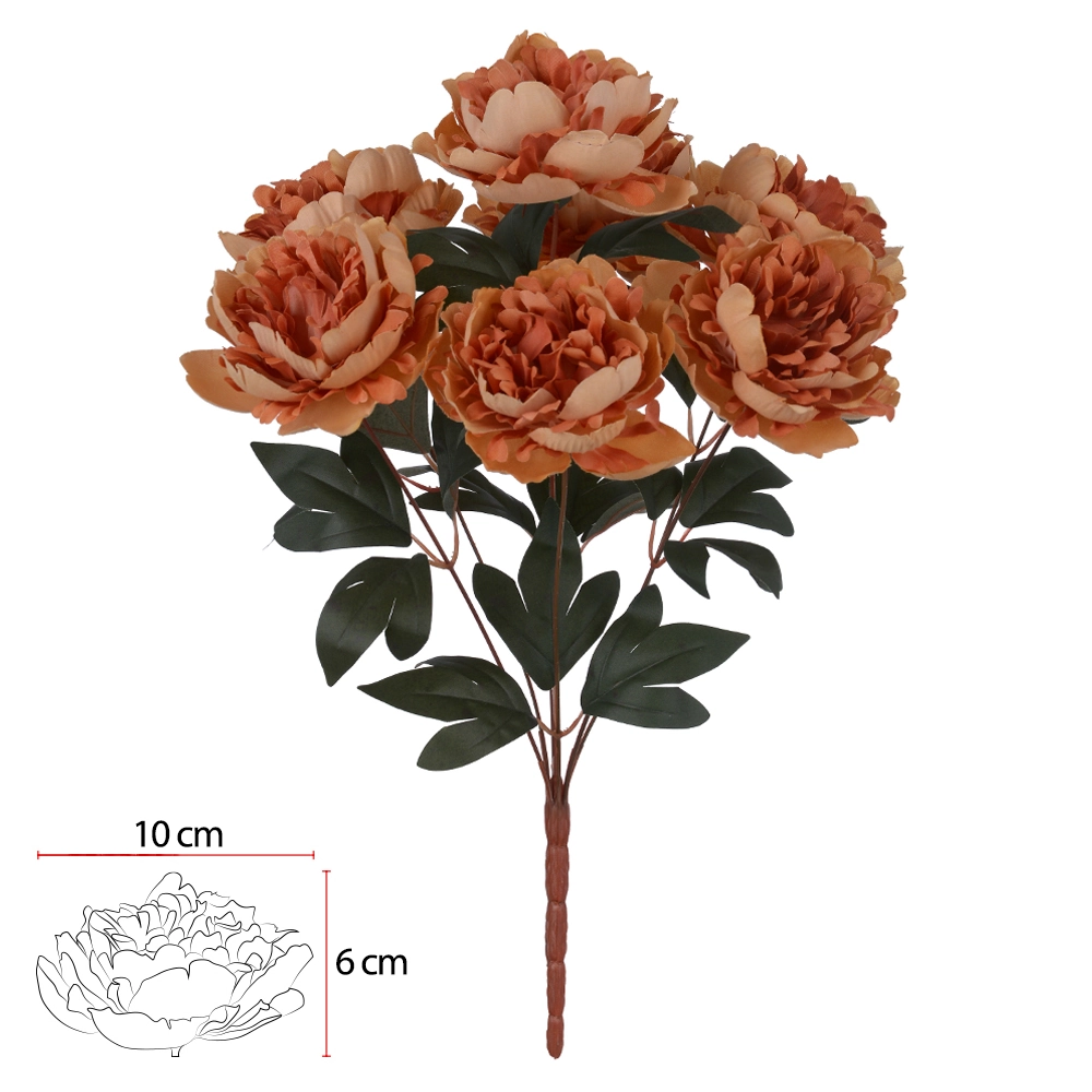Buque Peonia Bege X7 50cm 43376006 Dea