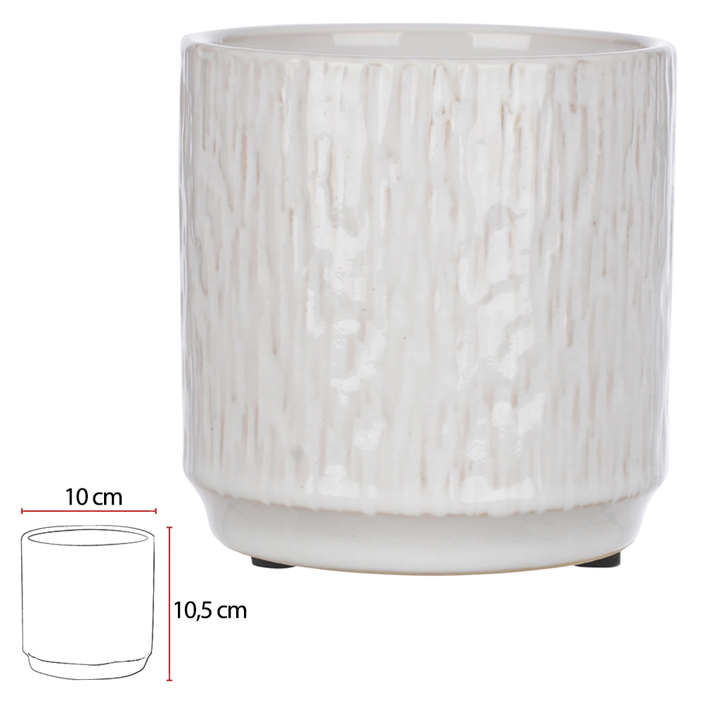 Vaso Ceramica Branco 10.5cm 43399001 Dea