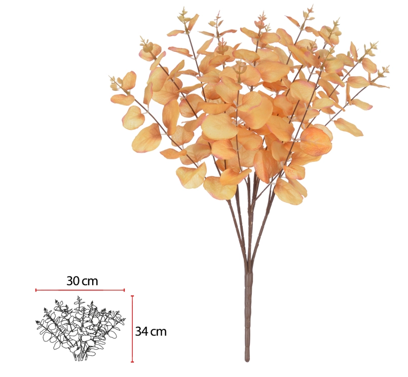F Eucalipto X75 49cm Mostarda Outono 41958015 Flor Arte