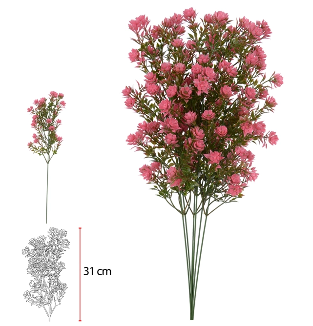 C Grass Print Plt X21 49cm Rosa 43431004 Flor Arte