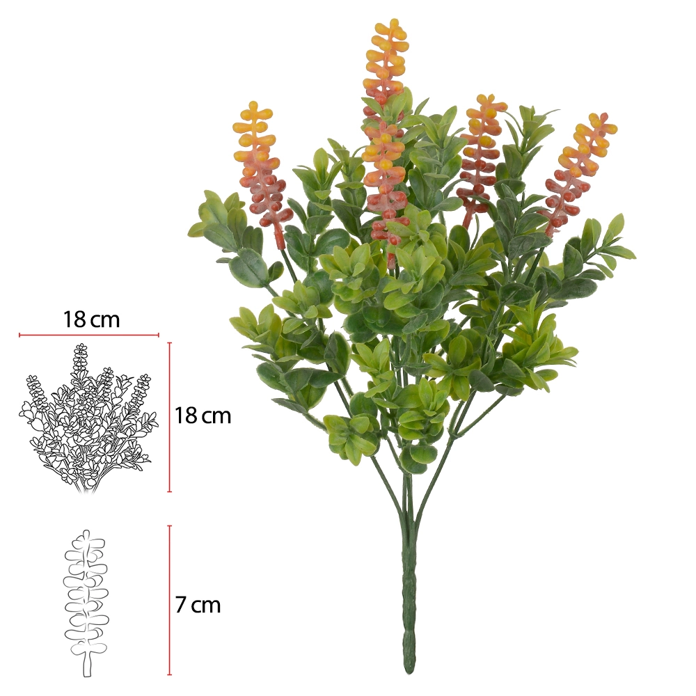 F Berry Powerd Plt Laranja Verde X5 34cm 43480003 Flor Arte