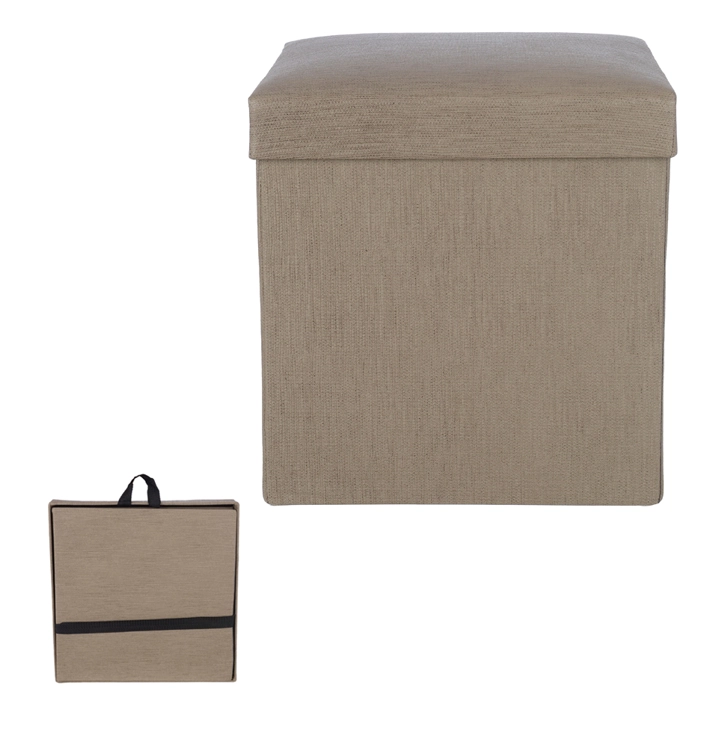 Organizador Bau Desmontavel Linho Taupe 38x38cm 99935 Dea