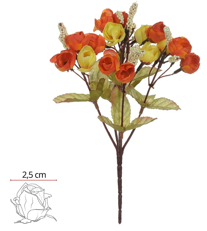 B.rosa Mini Laranja 23cm X15 Florarte