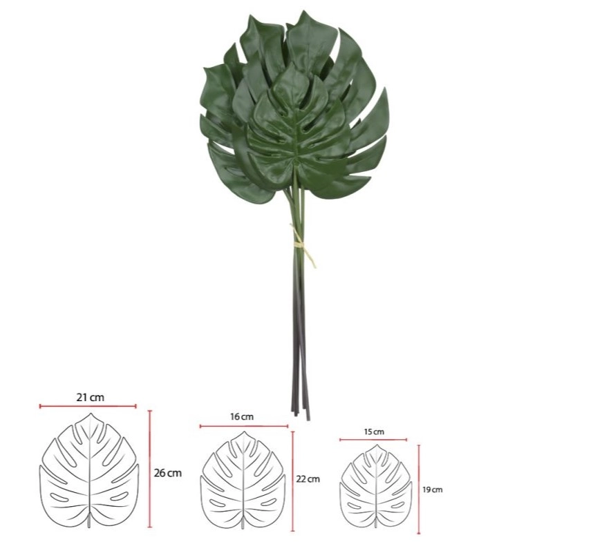 Galho Costela Adao Fita Real Toque Verde 50cm X6 43508001 Dea